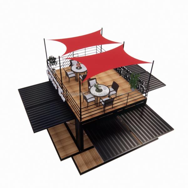 Shop 20ft Park BBQ Container Mobile Portable Assembly Coffee Bar Wooden House