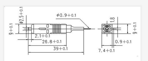 SC APC Connector Simplex 0.9mm Optical Fiber Pigtail
