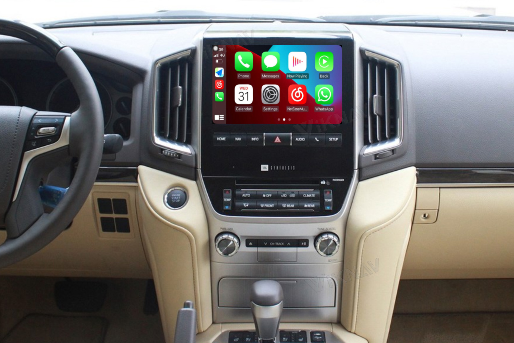 Viknav Fit For Original Car Screen Linux System For Toyota LC200 2016-2021 Wireless Apple CarPlay Android Auto
