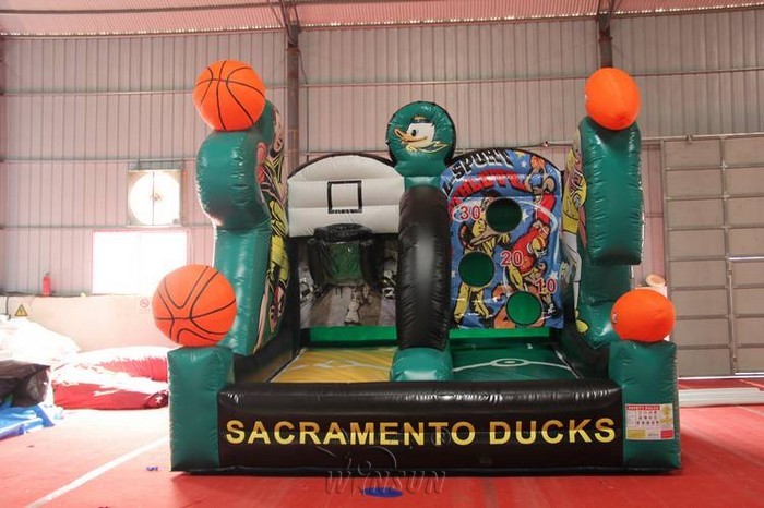 Waterproof Inflatable Sports Games Air Constant Basketball Toss Games Eco - Friendly