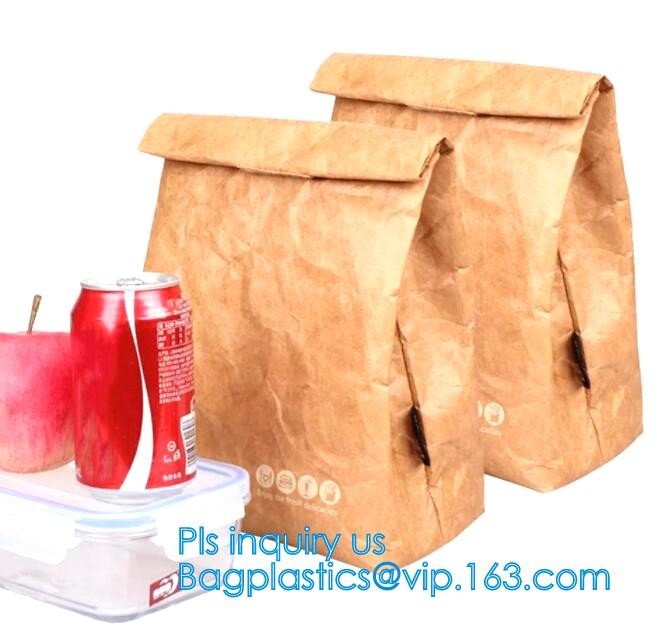 Custom Tyvek Paper Zipper Cosmetic Makeup Bag With Leather Handle,untearable tyvek zipper cosmetic bag,Environmentally f
