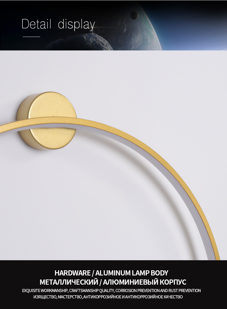 Minimalist modern background wall led wall lamp designer art living room sofa circle wall lamp(WH-OR-232)