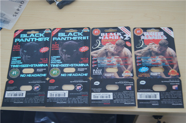 black panther black mamba 1 black mamba 2 Blister Card Packaging Sexual Pills Packaging
