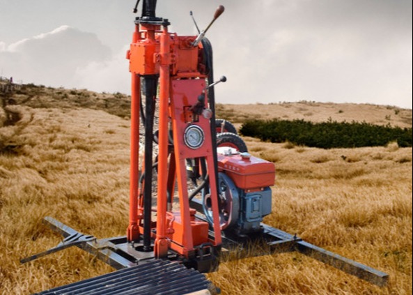 30M Pneumatic Rockbuster Small Rock Drilling Equipment , Soil Drilling Rigs