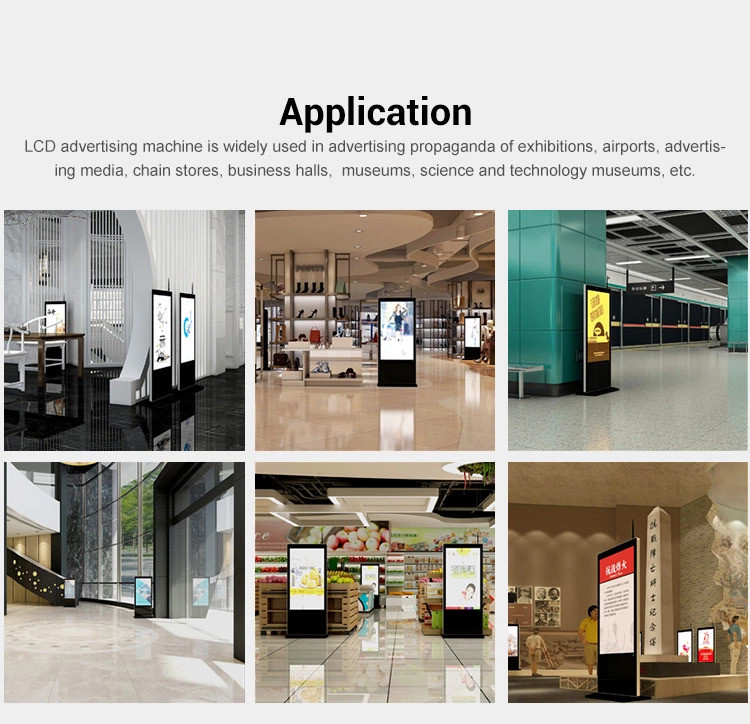 FHD Indoor Advertising LED Display , 65 Inch Touch Screen Stand Alone Signage