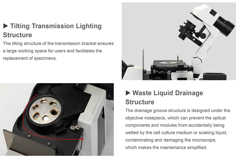 Opto Edu A14.0950 Research Level Inverted Biological Microscope Mortorized Condenser