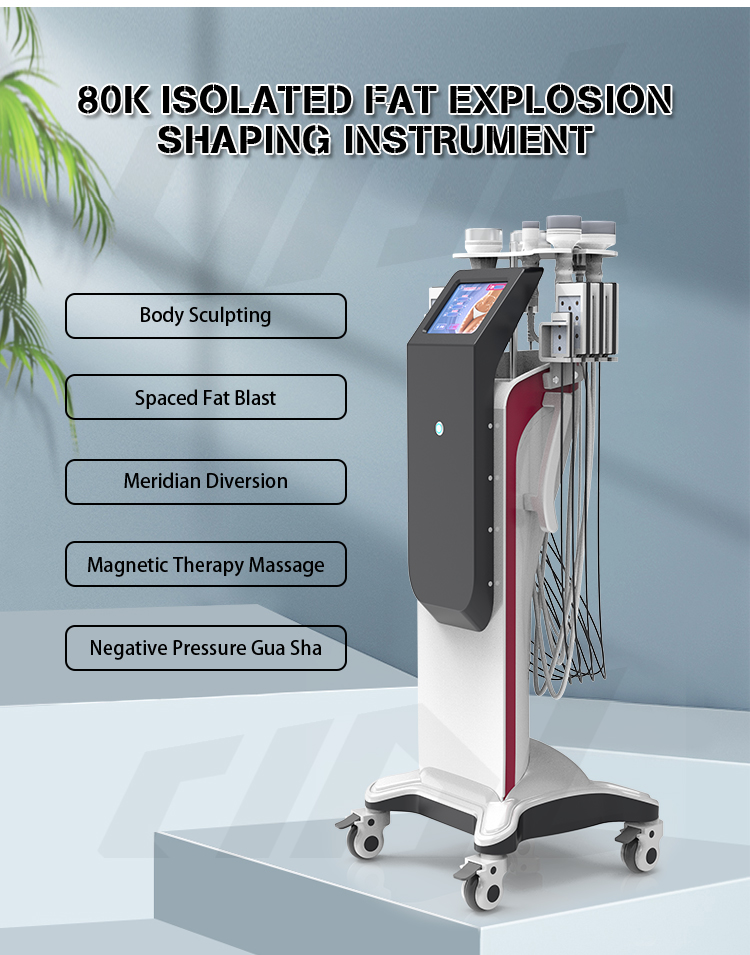 AS82 Cavitation 6 In1 Professional Cellulite Treatment Machine 500W Weight Loss
