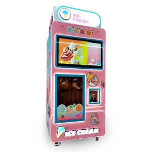 Professional Automatic Soft Serve Ice Cream Vending Machine with Cup Volume 80