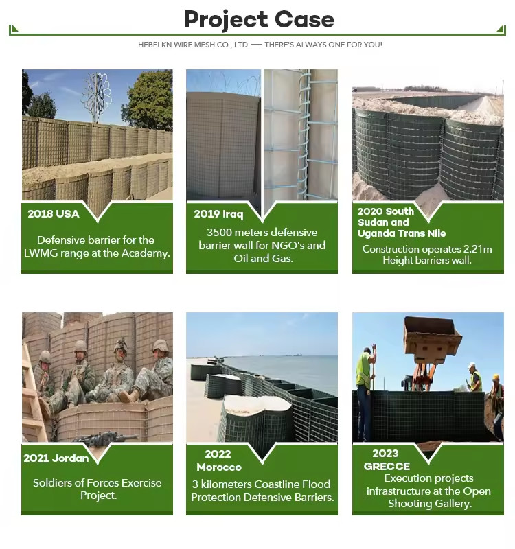 Iraq And Afghanistan Military Barrier Welded Wire Mesh Hesco Defensive Barrier With Geotextile Cloth