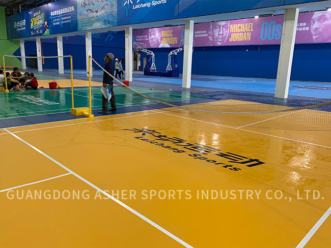 Indoor PVC Sports Flooring Abrasion Resistant For Badminton Court
