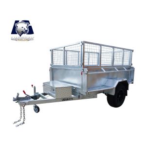  Single Axis 8x5 Hydraulic Tipper Trailer Fully Welded Dump Box Trailers Manufactures
