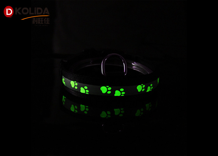 Outdoor Walking LED Dog Collar Waterproof Glow In The Dark Dog Collar