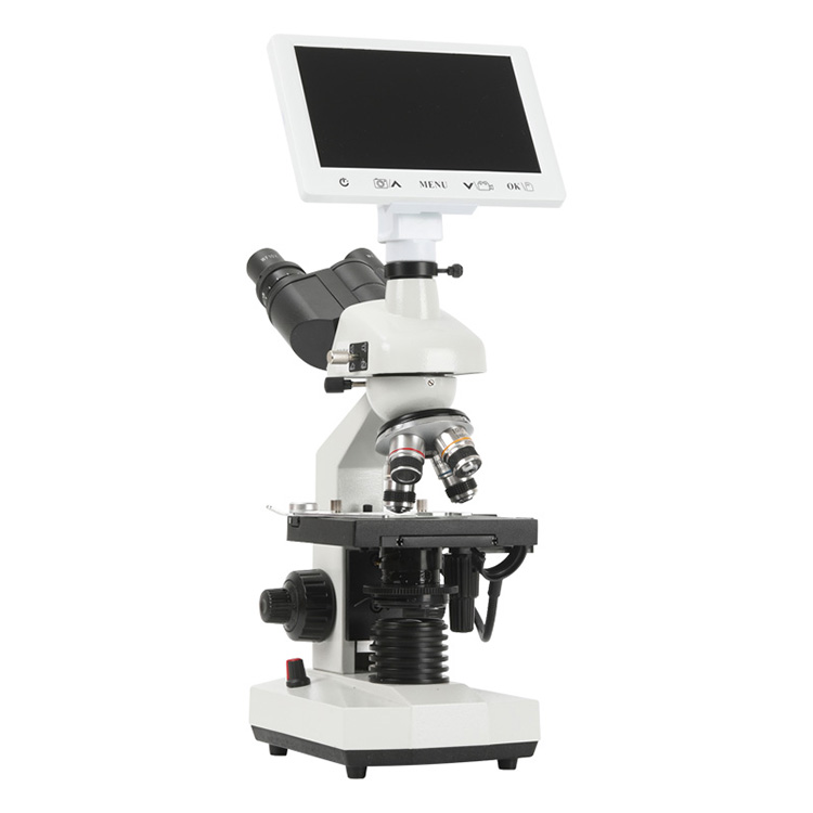 Biological Metal Microscope with Adjustable Aperture and Double-Layer Movable Platform