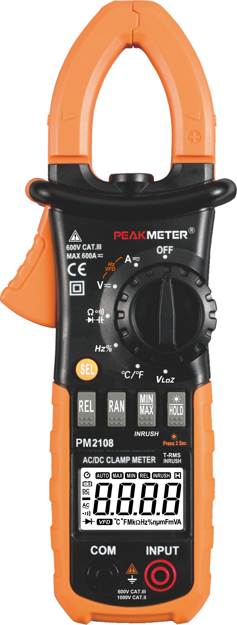 AC/DC Digital CLamp Meter With Ammeter , Voltmeter ,Double Mold，Diode Test，Ohmmeter Measurement