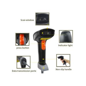 2d Laser Handheld Barcode Scanner For Library / Logistic And Warehouse Inventory