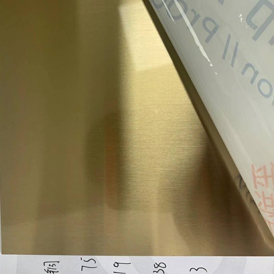 1000mm Black Mirror Stainless Steel Sheet 0.4-100mm Titanium Plating Champagne Rose Gold