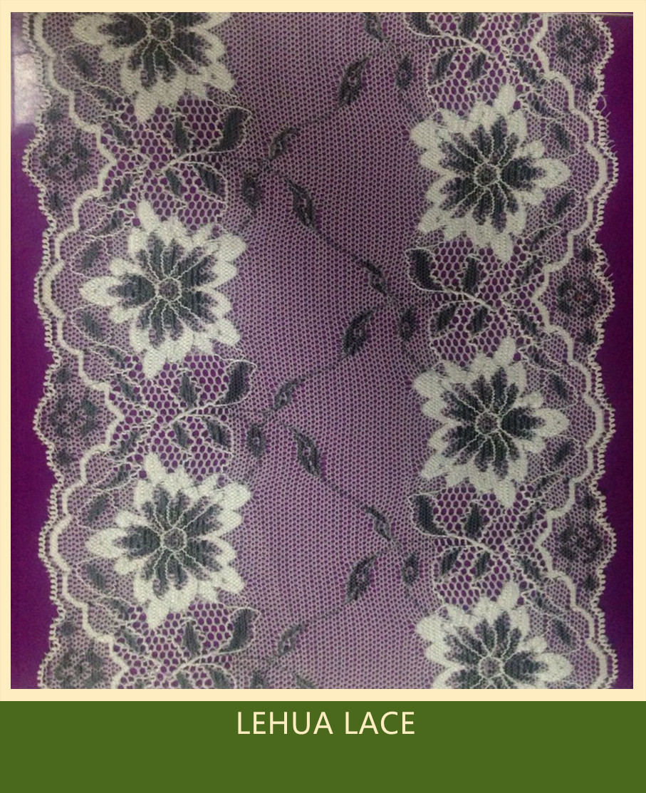 Hot Selling and nice quality Nylon Spandex Stretchy Brazil Lace from China