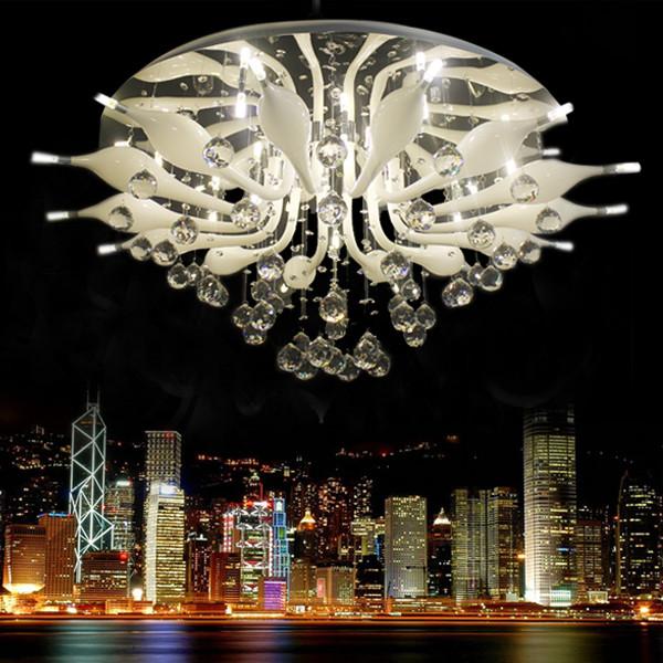 Fashion Swan Crystal Ceiling Lights for Living room Bedroom Lighting Fixtures