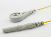 Din EKG / EMG / EEG Snap Lead EEG Electrodes With 1.5mm Din Touchproof Connector