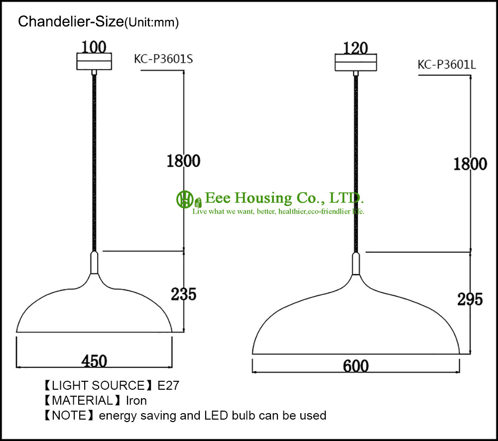 Oak Lamp Stalk Metal Lampshade Lamp Led Bulb Lighting Pendant Light