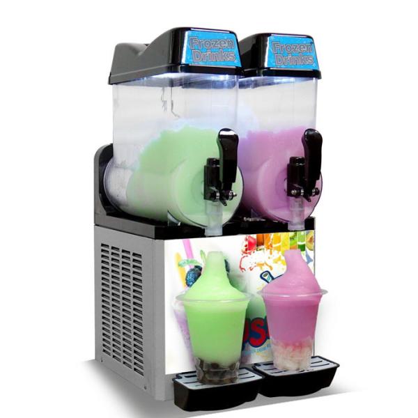 Electric Commercial Ice Slush Machine Dual Beater Mixing System For Restaurant