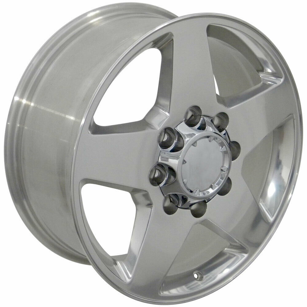 20x8.5 Chevrolet Silverado Replica Wheel Sierra 8 Lug 8x165 Blk Mach'D Truck 5503