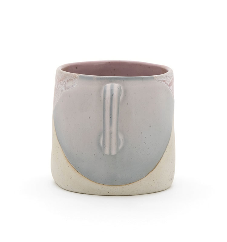 Ceramic 3D Pink and White Mug Ceramic Coffee Milk Mug with 3d reactive glaze