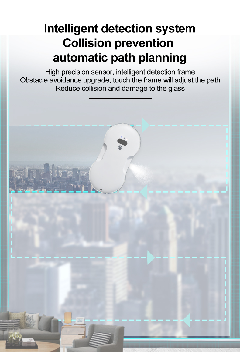 Rise Exterior Window Cleaning Robot with German Operating Language and 500mAn Battery