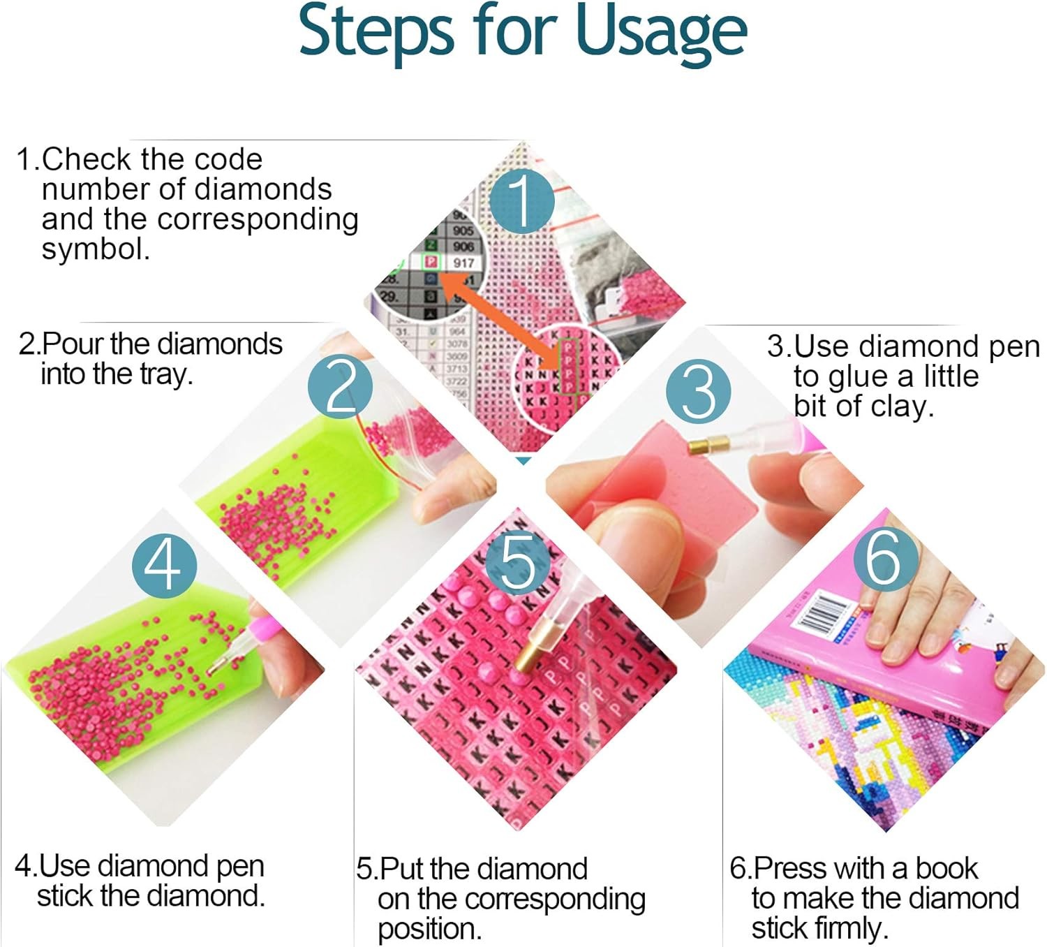 Flower Full Drill Diamond Painting Set Round Rhinestone DIY Diamond Art Kits For Adults