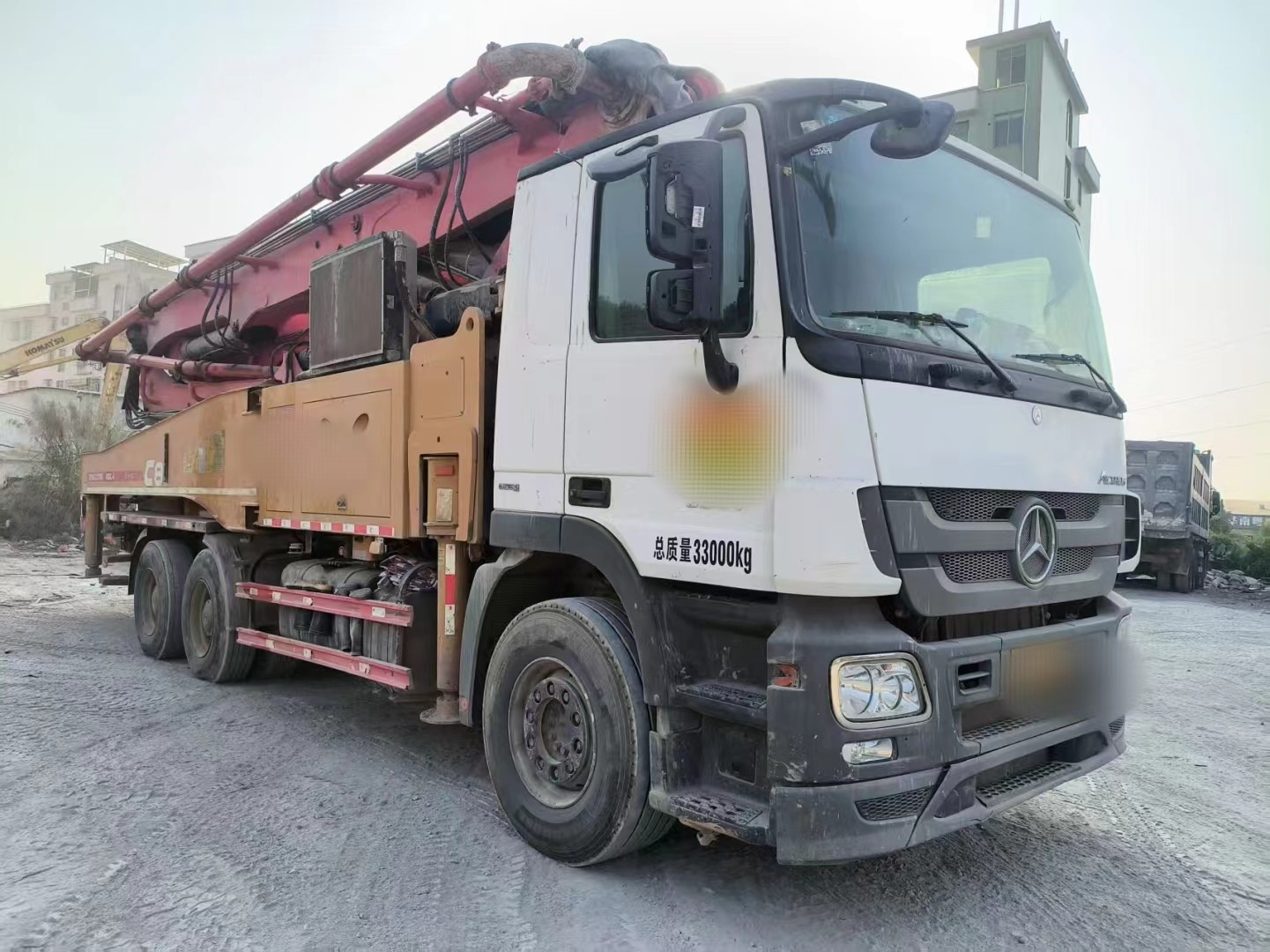 Used 2018 Concrete Pump Truck 56m Mounted Pump Truck Chassis Now For Sale