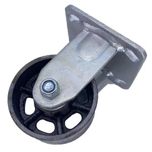 China High Temperature Casters Fixed Cast Iron Castor Wheels 8 Inch on sale