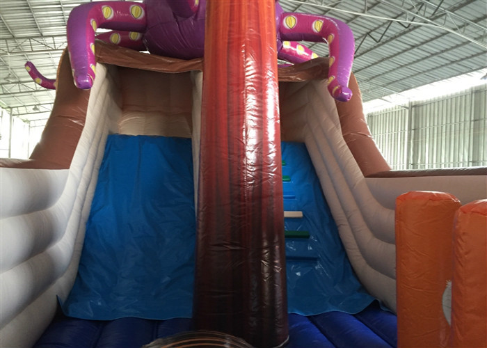 Attractive Pirate Ship Slide Inflatable , Kindergarten Baby Games Blow Up Pirate Ship