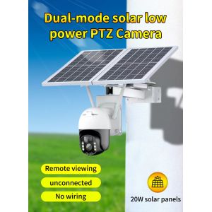 Wifi Tuya Smart Solar Camera 20Watt Outdoor Surveillance PTZ Camera With Solar