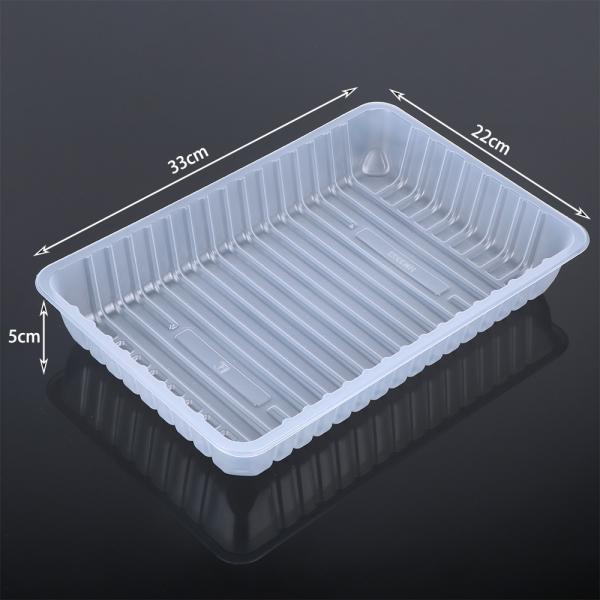 Disposable 33*22*5cm Plastic Food Tray Whole Chicken Meat Dessert Tray PP MAP
