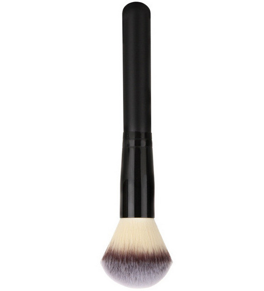 Popular Black Handle Makeup Powder Brush With Aluminium Ferrule