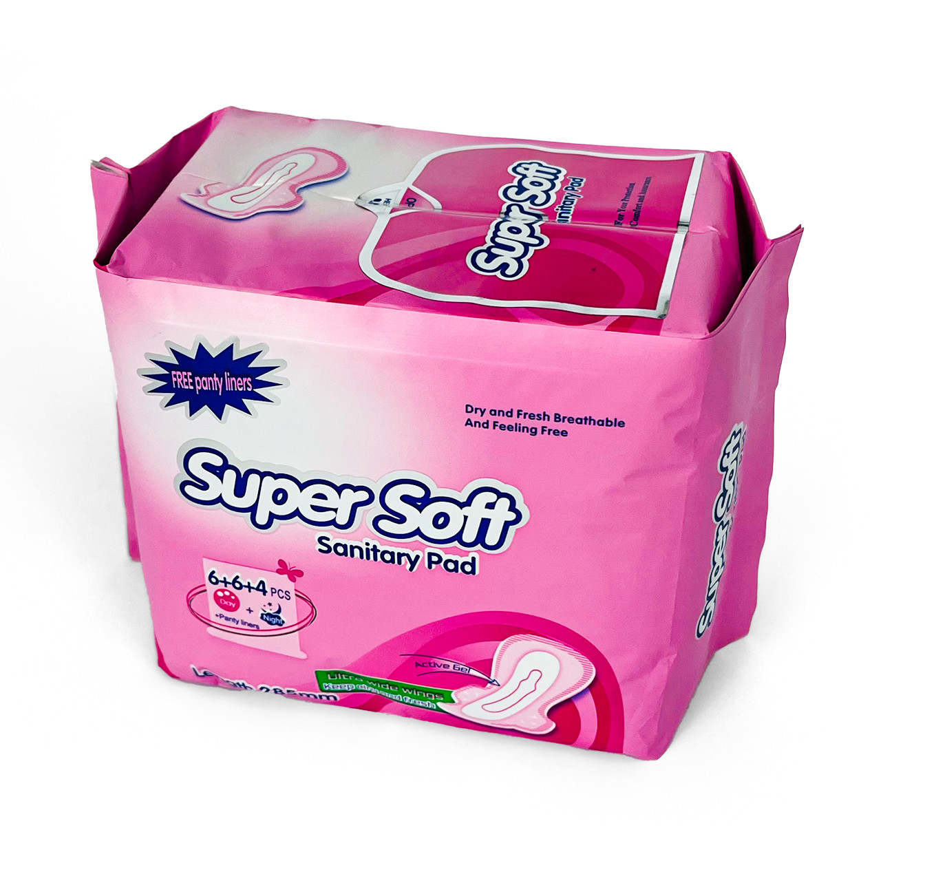 Female Disposable Highly Absorbent Cotton Carefree Sanitary Pads for Women Girl