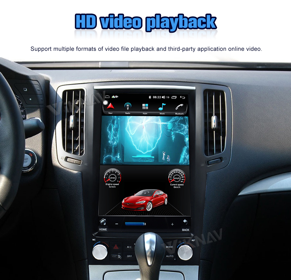 Viknav Car Radio For Infiniti G25 G37 (2004-2013)12.1 Inch Android13 Rear View Navigation GPS Original Car Function