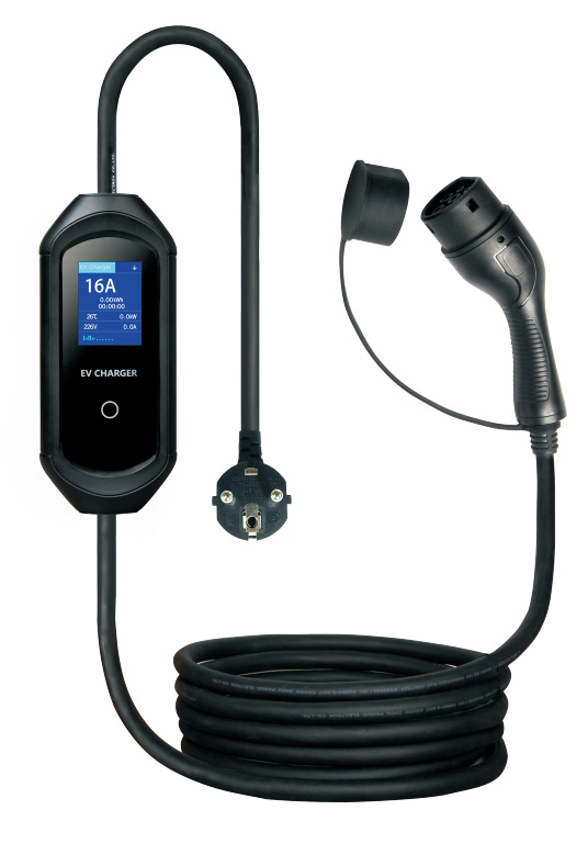 Supplier 7KW 250V Standard EV Charger IEC62196 Type 2 32A with 2.8 Inch LED Screen to Indicate Charging Status IP65