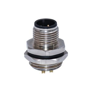 China CuZn M12 Panel Mounted Connectors 0.5A TPU Welding Wire Rear Lock X Coding on sale