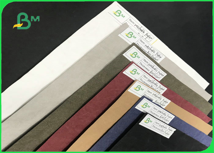 Eco - friendly Brown Black Washable Kraft Paper Roll For Shopping Bags 