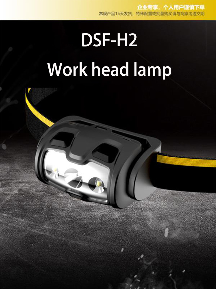 Work head lamp motion sensor headlamp 3W 360 ° Angle Adjustable Multiple Carry Way type-c charging 3A bettery