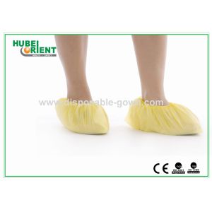Medical CPE Shoe Cover Waterproof Colorful Prevent Splash With Elastic Rubber