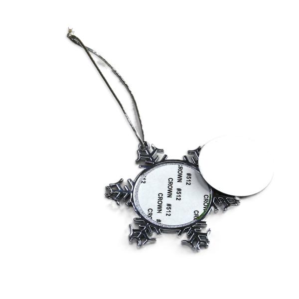 Diy Printable Blank Metal Sublimation Christmas Hanging Snowflake Ornament Sublimation Tree Decorations