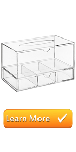 modern clear acrylic rectangular tissue box cover holder bathroom tissues dispenser