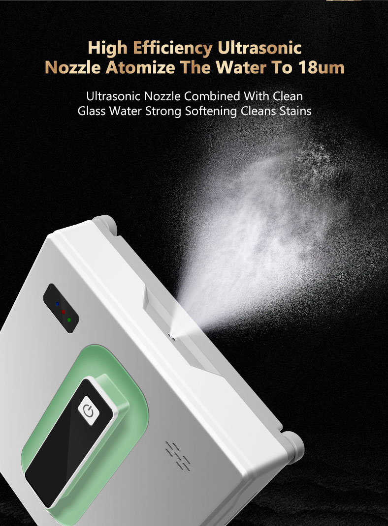 2500Pa Suction aborb App-Controlled Fine Filtration Window Cleaning Robot for Home