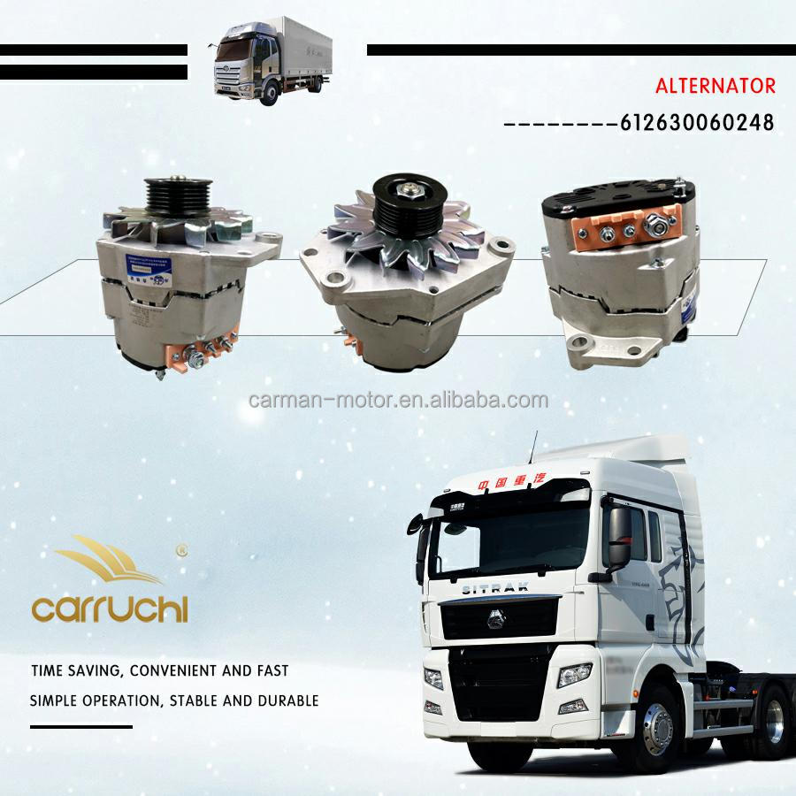 2012- Year Alternator 612630060248 JFZ2716 28V 90A 6PK for Weichai Diesel Engine WP10 WP12 Truck Parts