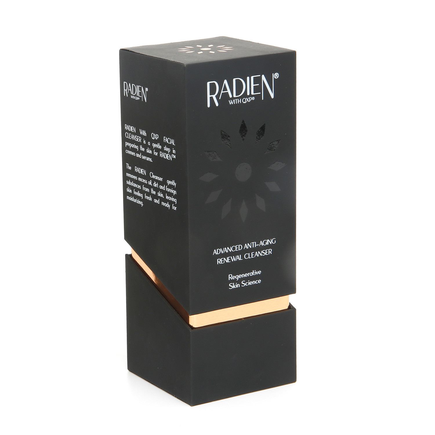 Black Cosmetic Packaging Boxes With Gold Foil Logo White Interior