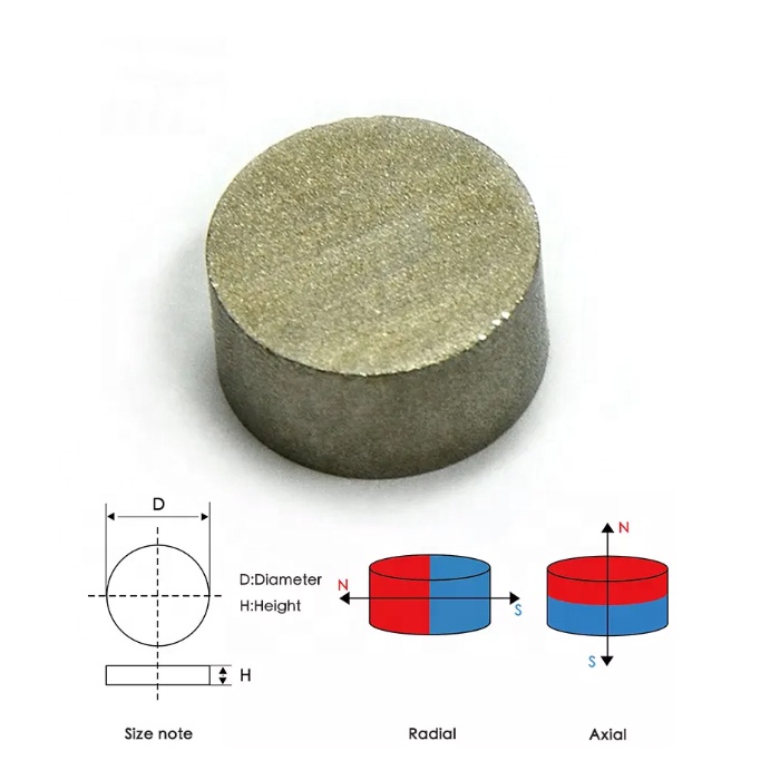 Sensor System SmCo Disc Magnet Tolerance ±10% Density 7.3-7.5 g/cm3 High Temperature