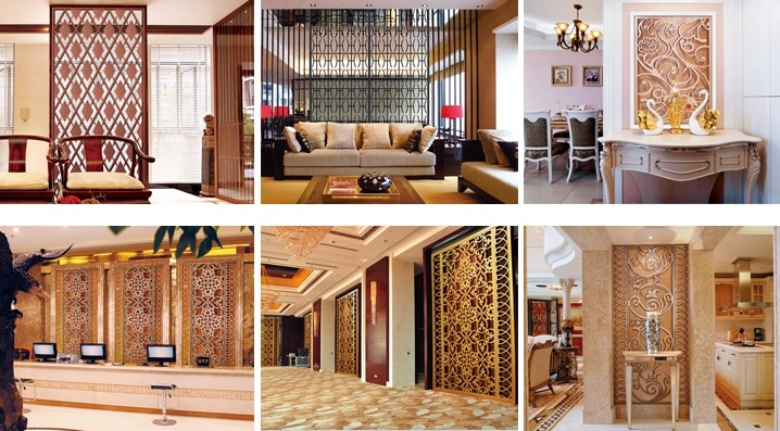 Interior Stainless Steel Room Partition PVD Coating For Restaurant Decoration