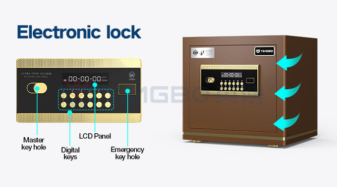 H13.78 Inch Smart Office Safe Box Electronic Dual Alarm YB/N7-35